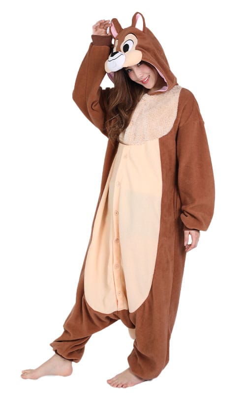 Alternative view of Chip und Chap Eichhörnchen Onesie Kigurumi SAZAC