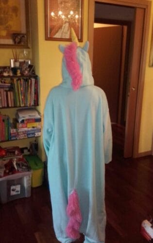 Click to view full screen Blaue Einhorn Onesie Kigurumi SAZAC photo review